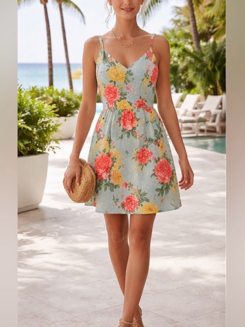 Cynthia Rowley 100% Linen Floral Sundress Cotton Lined, Size 2